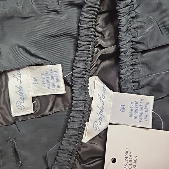 RALPH LAUREN INFANT HOLDAY DRESS IN BLACK WITH BLOOMERS - Picture 7 of 9